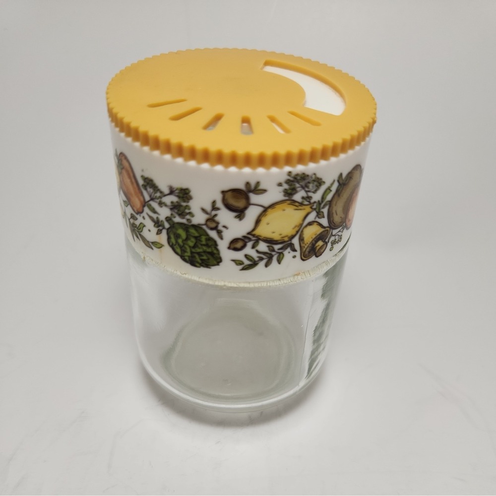 Vintage GEMCO Glass Spice of Life Vegetable Spice Shaker With Plastic Dial Lid
